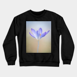 Purple Crocus with Soft Focus Crewneck Sweatshirt